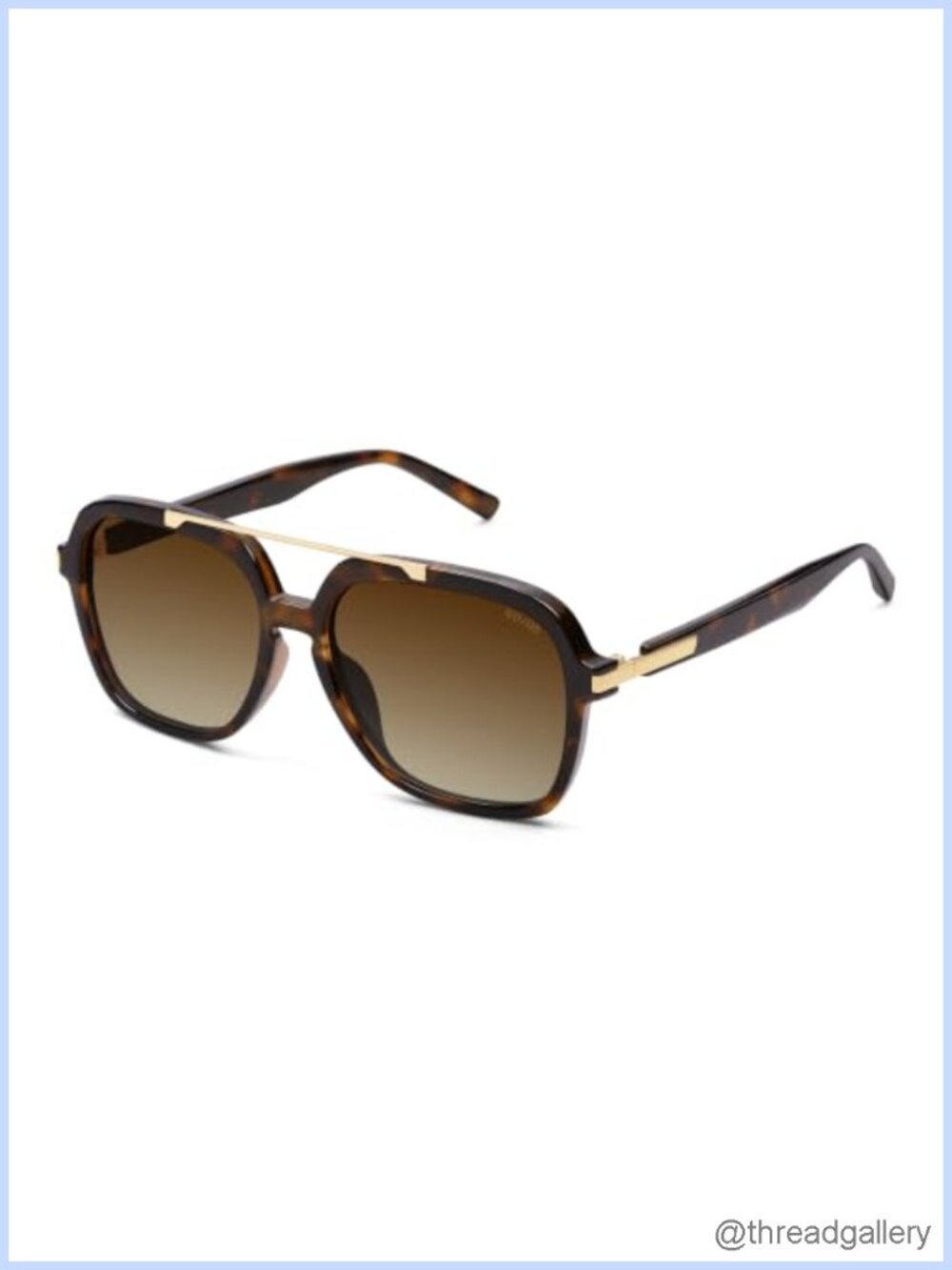 Polarized Square Aviator Sunglasses Retro 80s 90s UV400 TAC Lenses